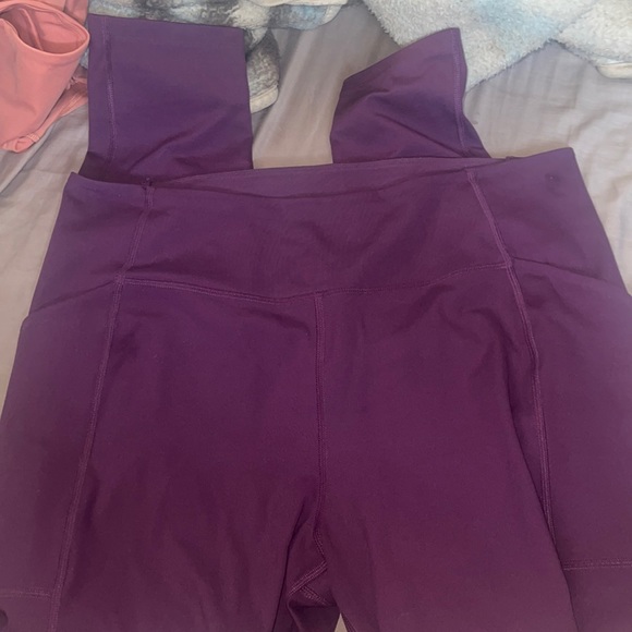 girlfriend collective Pants - Plum Full Length Pocket Leggings
